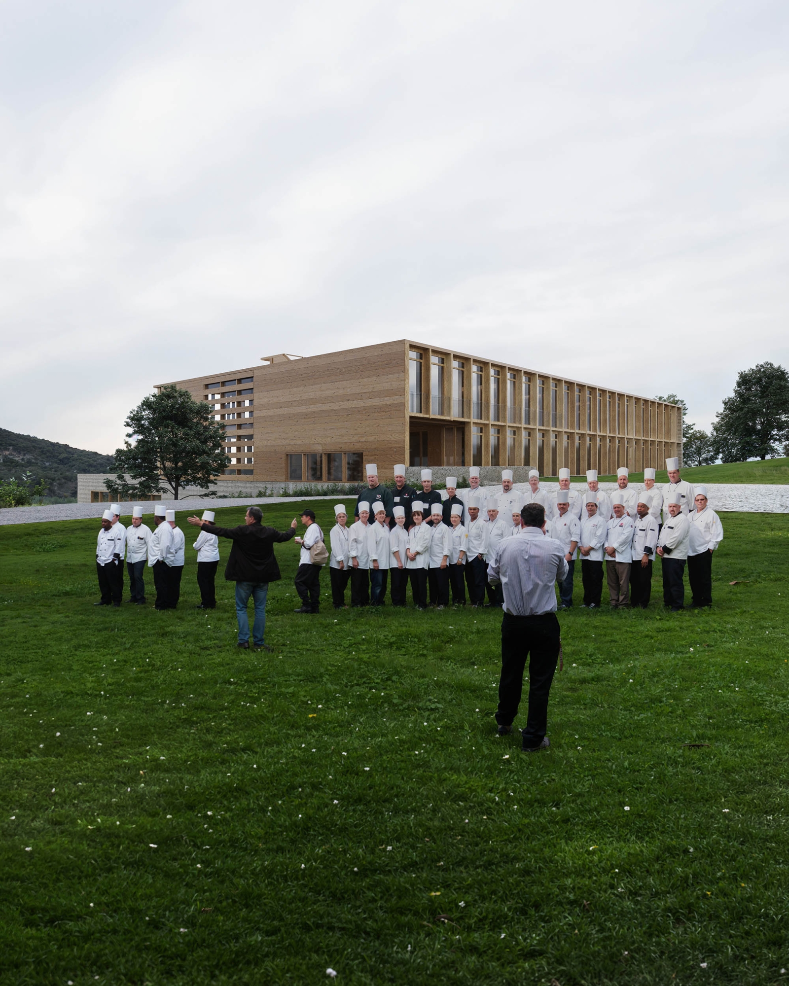 School Gastronomy Building with students